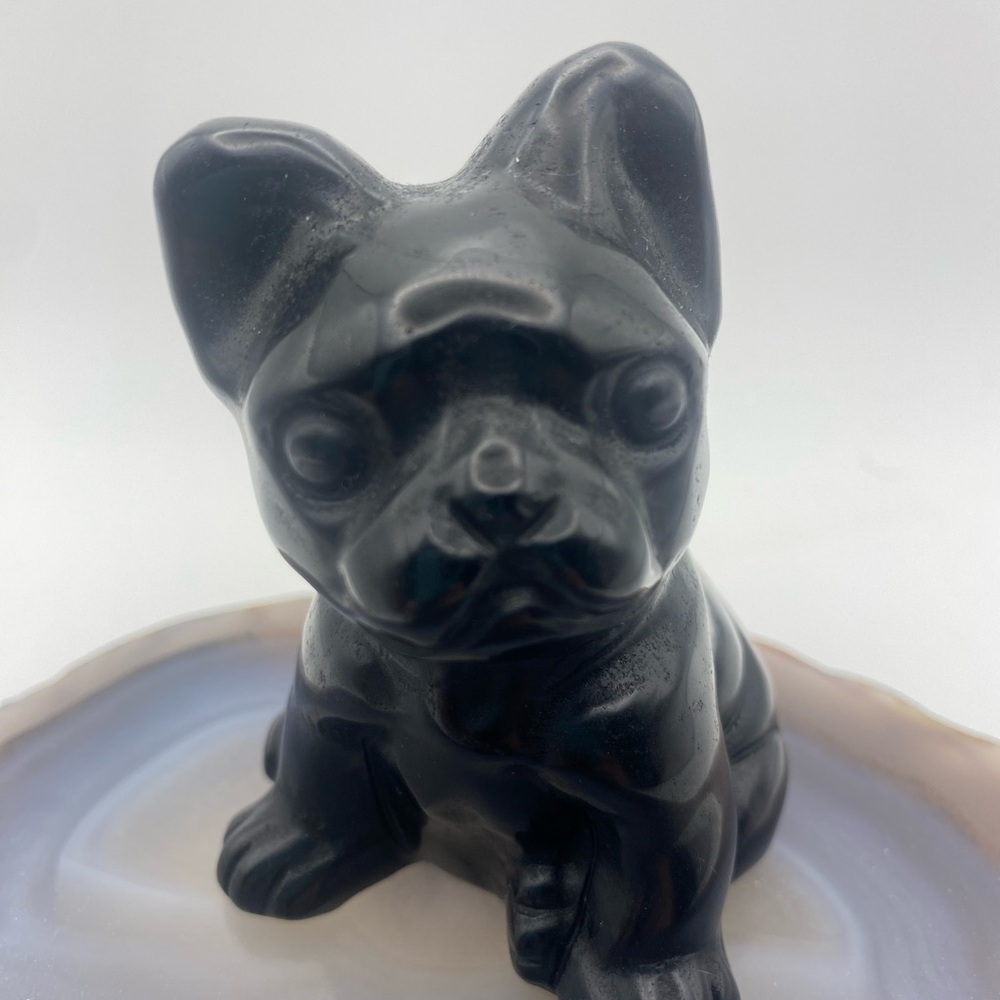 Black French Bulldog Figurine